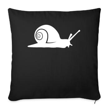 Escargot Forêt Animaux Amoureux Des Animaux Cadeau - Housse de coussin décorative 45 x 45 cm - noir - Devant