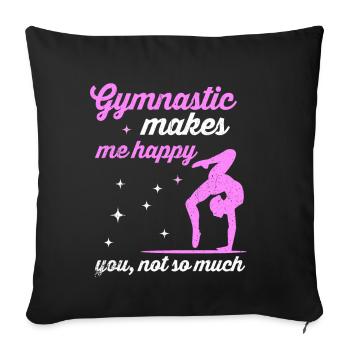 Gymnastique - Housse de coussin décorative 45 x 45 cm - noir - Devant