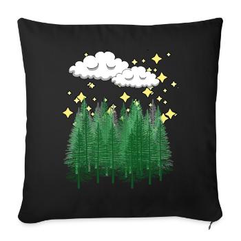 Amoureux de la nature Ciel étoilé Nature Night Dream - Housse de coussin décorative 45 x 45 cm - noir - Devant