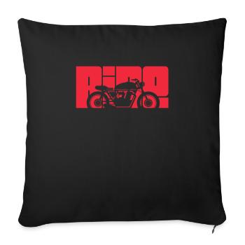 Biker - Sofa pillowcase 17,3'' x 17,3'' (45 x 45 cm) - black - Front