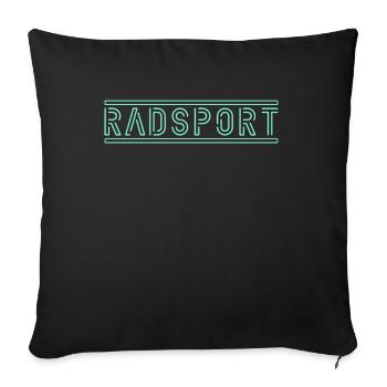 Radsport - Sofakissenbezug 45 x 45 cm - Schwarz - Vorne