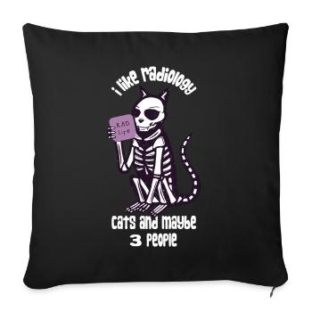 X-Ray Cat Rad Tech Art - Housse de coussin décorative 45 x 45 cm - noir - Devant