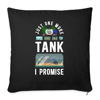 Aquarium d’eau salée juste un de plus - Housse de coussin décorative 45 x 45 cm - noir - Devant