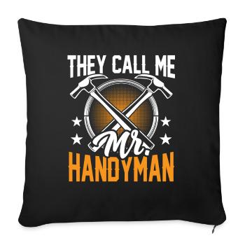 They call me Mr. DIY DIY craft - Sofa pillowcase 17,3'' x 17,3'' (45 x 45 cm) - black - Front