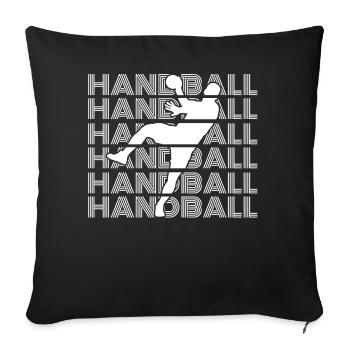 Handball game Handball player Handball player Handball - Sofa pillowcase 17,3'' x 17,3'' (45 x 45 cm) - black - Front