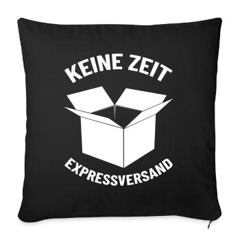 KEINE ZEIT EXPRESSVERSAND PAKET LIEFERUNG - Sofakissenbezug 45 x 45 cm - Schwarz - Vorne