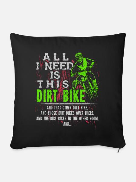 Dirt Bike - Sofakissenbezug 45 x 45 cm - Schwarz