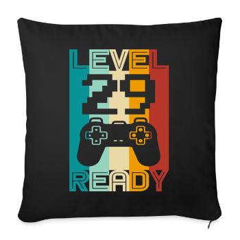 29th Birthday Gamer Gift Idea Gambler 29 years - Sofa pillowcase 17,3'' x 17,3'' (45 x 45 cm) - black - Front