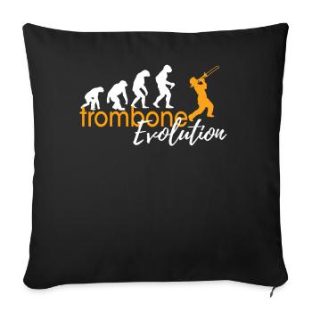 TROMBONE EVOLUTION - Sofakissenbezug 45 x 45 cm - Schwarz - Vorne