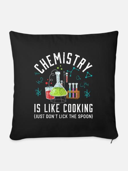 Chemie - Sofakissenbezug 45 x 45 cm - Schwarz