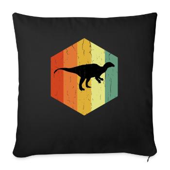 Plaqueosaurus Plateosaurus En détresse Hexagone - Housse de coussin décorative 45 x 45 cm - noir - Devant
