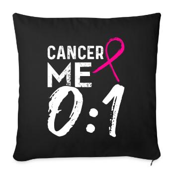 Krebs Chemotherapie Chemo Geschenk - Sofakissenbezug 45 x 45 cm - Schwarz - Vorne