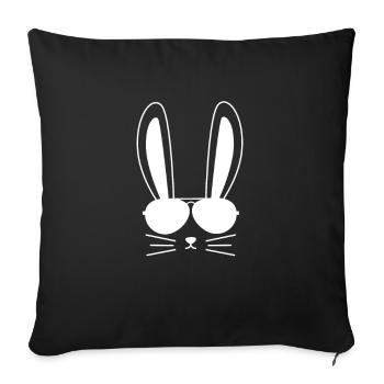Hare - Sofa pillowcase 17,3'' x 17,3'' (45 x 45 cm) - black - Front