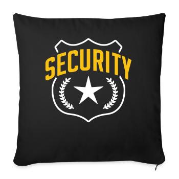 Security Bouncer Security Security Guard - Sofa pillowcase 17,3'' x 17,3'' (45 x 45 cm) - black - Front