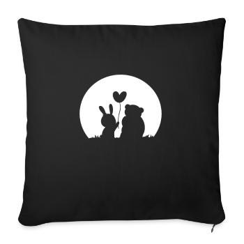 Hare - Sofa pillowcase 17,3'' x 17,3'' (45 x 45 cm) - black - Front