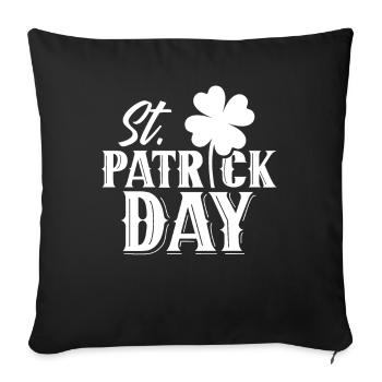 Saint-Patrick Saint-Patrick Irlande Irlandais - Housse de coussin décorative 45 x 45 cm - noir - Devant