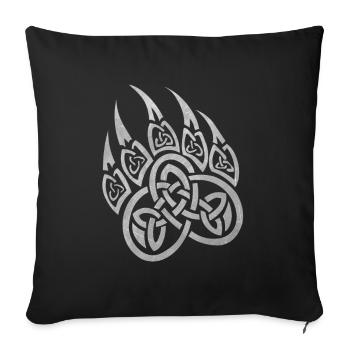 Berserker Rune Bear Paw Viking Design - Sofa pillowcase 17,3'' x 17,3'' (45 x 45 cm) - black - Front