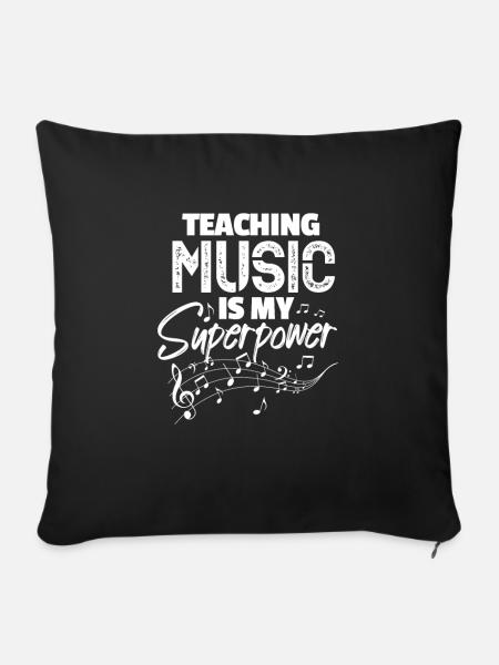 Musiklehrer - Sofakissenbezug 45 x 45 cm - Schwarz