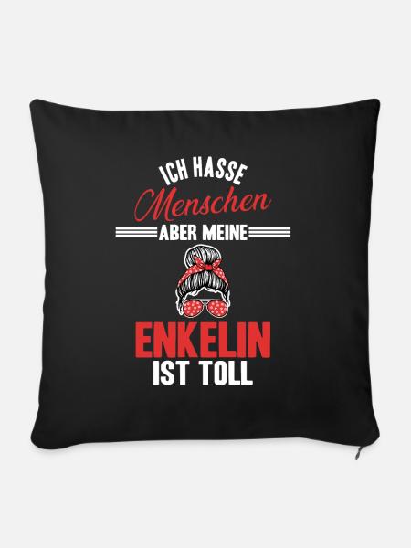 Enkelin Opa Oma - Sofakissenbezug 45 x 45 cm - Schwarz