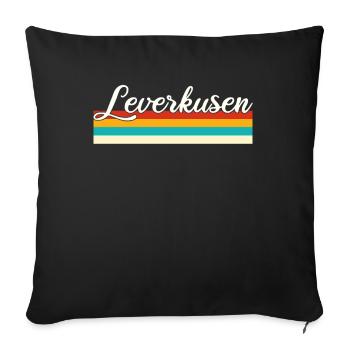 Leverkusen Retro Vintage - Sofa pillowcase 17,3'' x 17,3'' (45 x 45 cm) - black - Front