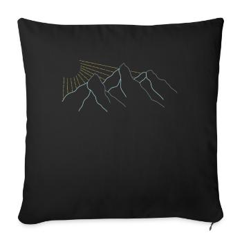 Mountain Sun Nature Nature Nature Motif Nature - Sofa pillowcase 17,3'' x 17,3'' (45 x 45 cm) - black - Front