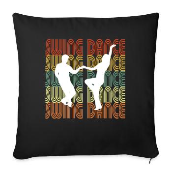 SWING DANCE - Sofakissenbezug 45 x 45 cm - Schwarz - Vorne