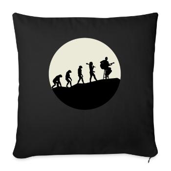 Guitarists Evolution Moon - Sofa pillowcase 17,3'' x 17,3'' (45 x 45 cm) - black - Front