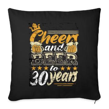 30 anniversaire homme - Housse de coussin décorative 45 x 45 cm - noir - Devant