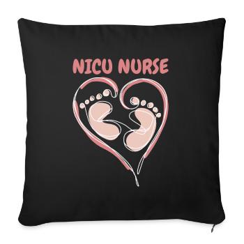 NICU Nurse - Sofa pillowcase 17,3'' x 17,3'' (45 x 45 cm) - black - Front
