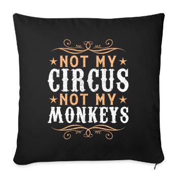 Circus - Sofa pillowcase 17,3'' x 17,3'' (45 x 45 cm) - black - Front