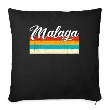 Malaga Retro Vintage - Sofa pillowcase 17,3'' x 17,3'' (45 x 45 cm) - black - Front