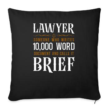 Young Lawyer Attorney Law Lawyer - Sofa pillowcase 17,3'' x 17,3'' (45 x 45 cm) - black - Front