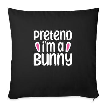 Rabbit Costume - Sofa pillowcase 17,3'' x 17,3'' (45 x 45 cm) - black - Front