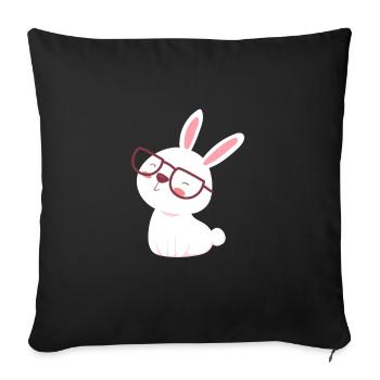 Hare - Sofa pillowcase 17,3'' x 17,3'' (45 x 45 cm) - black - Front