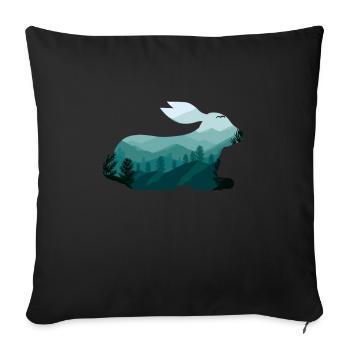Hare - Sofa pillowcase 17,3'' x 17,3'' (45 x 45 cm) - black - Front