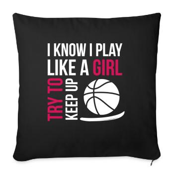 Basketball Basketball Basketball Team - Sofa pillowcase 17,3'' x 17,3'' (45 x 45 cm) - black - Front