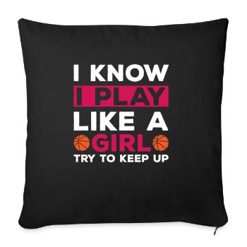 Basketball Basketball Basketball Team - Sofa pillowcase 17,3'' x 17,3'' (45 x 45 cm) - black - Front