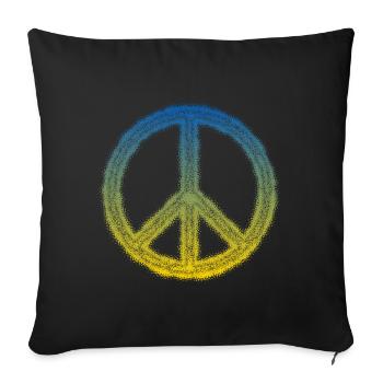 Cadeau paix et liberté pour l’Ukraine - Housse de coussin décorative 45 x 45 cm - noir - Devant
