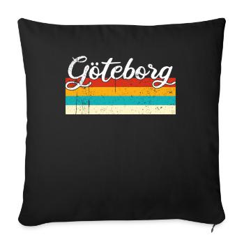 Gothenburg Retro Vintage - Sofa pillowcase 17,3'' x 17,3'' (45 x 45 cm) - black - Front