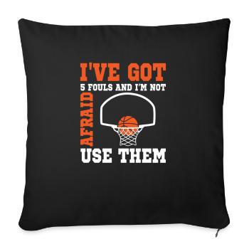 Basketball Basketball Basketball Team - Sofa pillowcase 17,3'' x 17,3'' (45 x 45 cm) - black - Front