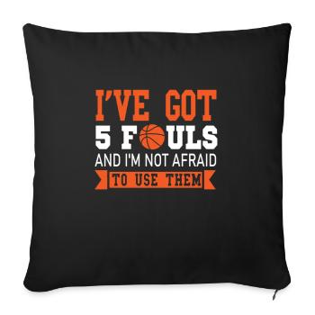 Basketball Basketball Basketball Team - Sofa pillowcase 17,3'' x 17,3'' (45 x 45 cm) - black - Front
