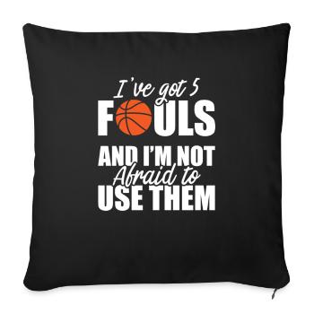 Basketball Basketball Basketball Team - Sofa pillowcase 17,3'' x 17,3'' (45 x 45 cm) - black - Front