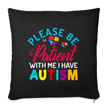 Autism - Sofa pillowcase 17,3'' x 17,3'' (45 x 45 cm) - black - Front