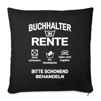 Buchhalter in Rente - Sofakissenbezug 45 x 45 cm - Schwarz - Vorne