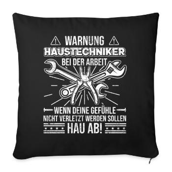 Haustechniker Haustechniker Hausmeister Beruf - Sofakissenbezug 45 x 45 cm - Schwarz - Vorne