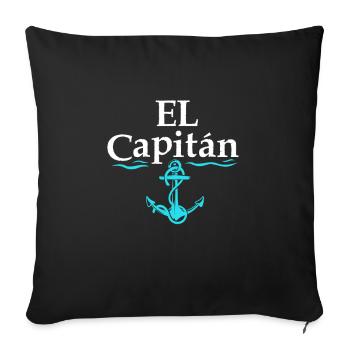Captain - Sofa pillowcase 17,3'' x 17,3'' (45 x 45 cm) - black - Front