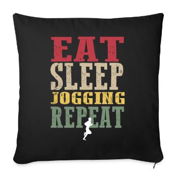 Vintage Jogging Shirt - Sofa pillowcase 17,3'' x 17,3'' (45 x 45 cm) - black - Front