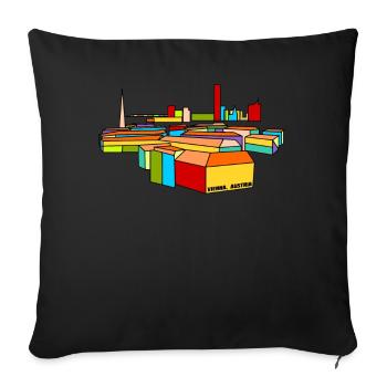 Vienna Building Architecture Vienna - Sofa pillowcase 17,3'' x 17,3'' (45 x 45 cm) - black - Front