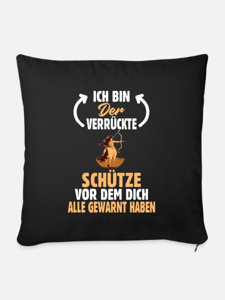 Sternzeichen Schütze - Sofakissenbezug 45 x 45 cm - Schwarz