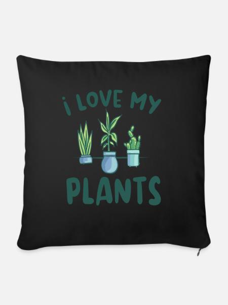 Ich Liebe Meine Pflanzen Gärtner Garten Pflanze - Sofakissenbezug 45 x 45 cm - Schwarz